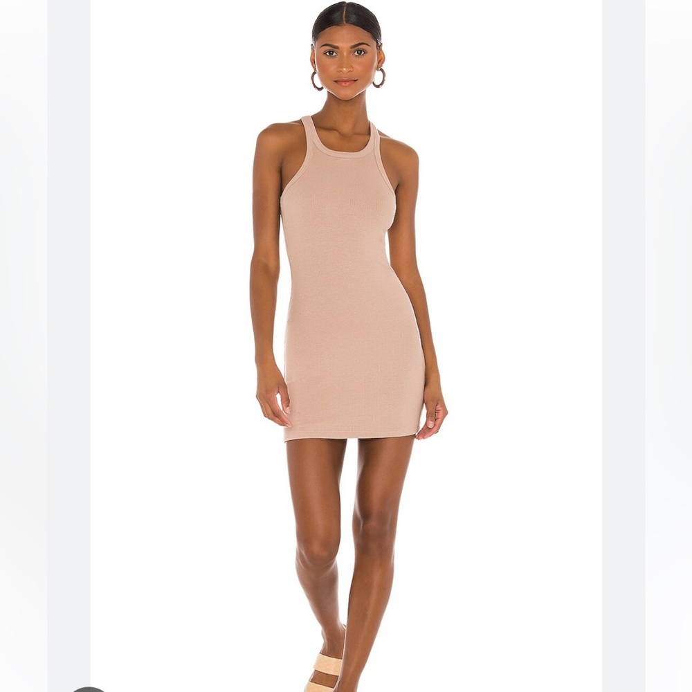 LNA Ribbed skinny racer back dress